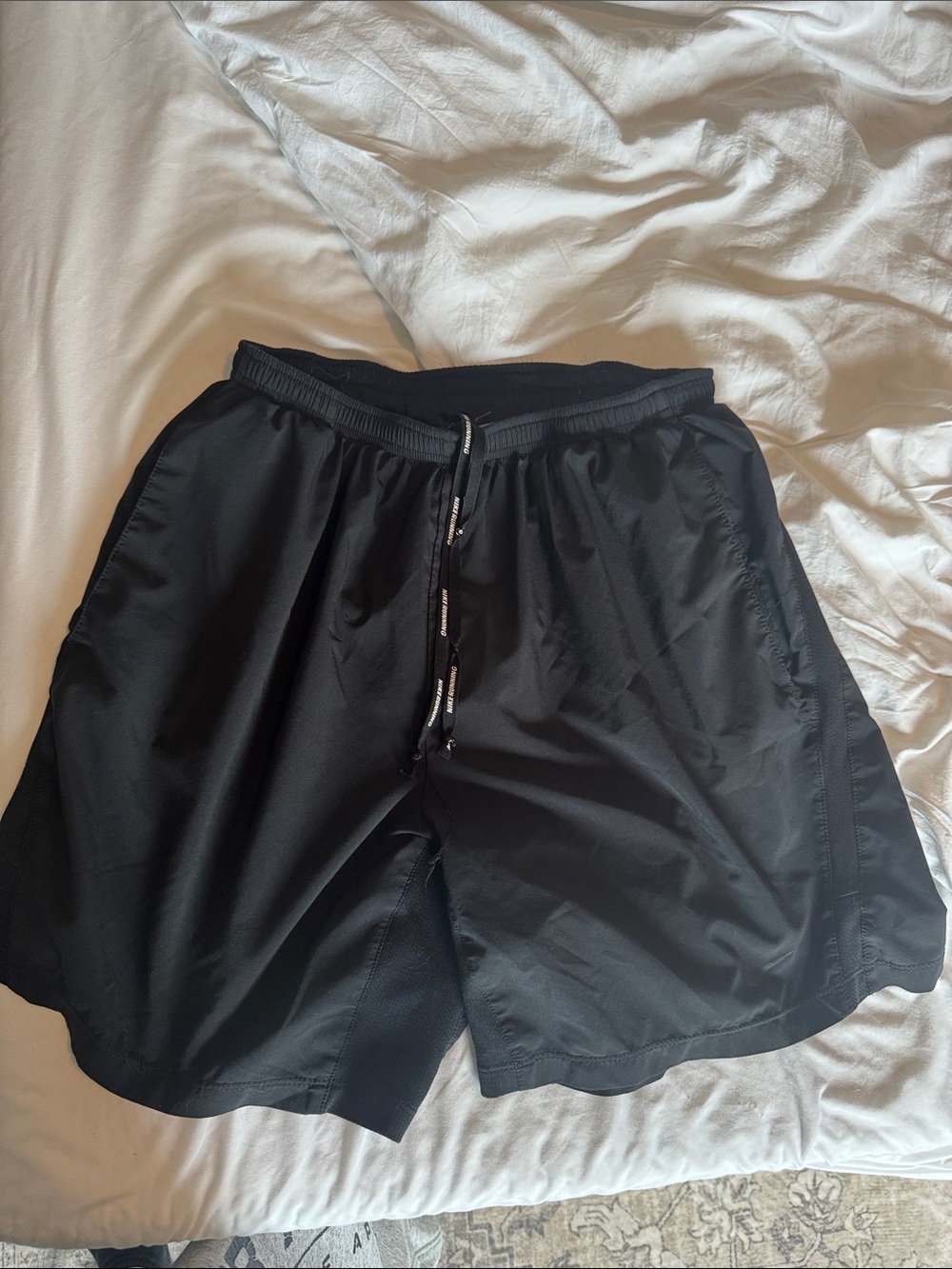 Nike Navy Lined 7” Athletic Shorts with Drawstring